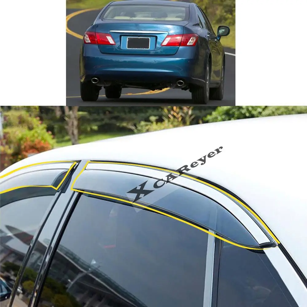 

Стикер для LEXUS ES-Class (GSV40) ES240/ES350 2006 2007 2008 2009 2010 2011, пластиковое стекло, ветрозащитный козырек, защита от дождя/солнца, вентиляция