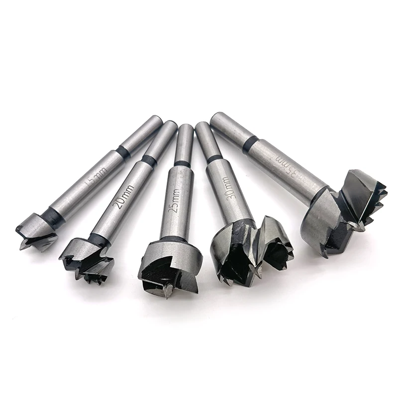 5PCS Set 15/20/25/30/35mm Multi tooth Forstner Boring Drill Bits Kit