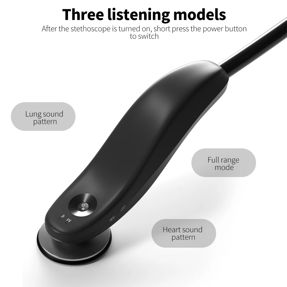 Medical Stethoscope Digital Medical Bluetooth Electronic Stethoscope 40 Times Magnification App Recordable For Doctors Nurse Health Care