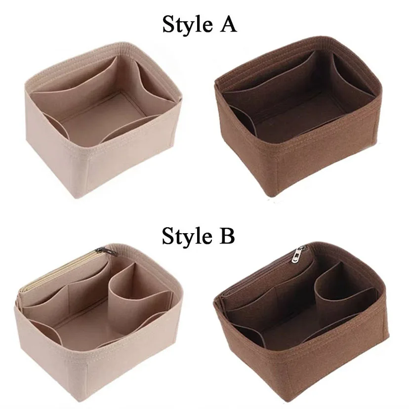 For Noe BB PetitNM Insert Organizer Felt Cloth  Makeup Handbag Organizer Travel Inner Purse Portable Cosmetic Bags
