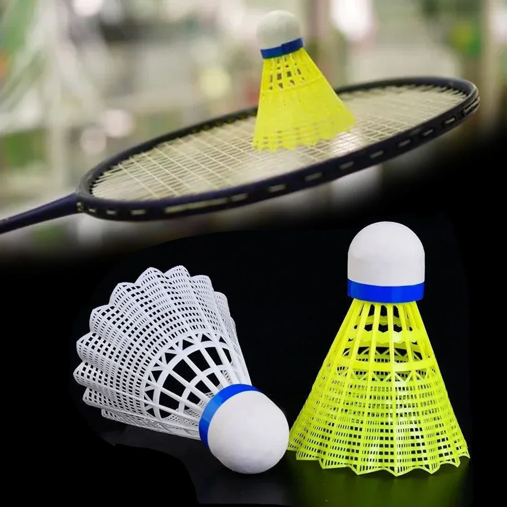 Badminton Shuttlecock 6pcs/set Nylon Shuttlecock Table Fiber Ball Head Full Round Wool Style Plastic Badminton for Outdoor Training Use Durable