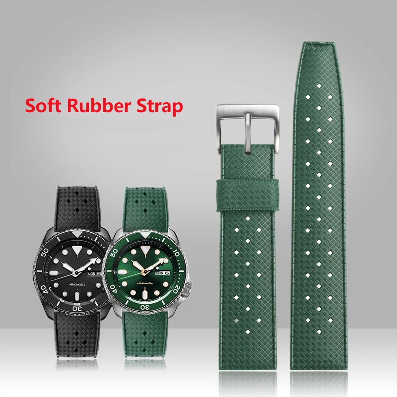Per Oris Seiko Citizen Tudor Omega Tropical Smart Soft Cinturino Per Orologio In Silicone Cinturino Traspirante A Sgancio Rapido Rubbe 20Mm 22Mm