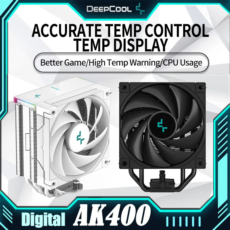 DeepCool AK400 Digital Display Cpu Cooler 4 Heat Pipe Cooling Heatsink  Desktop Computer Processor Air Cooler For 1700 1200 AM4 - AliExpress