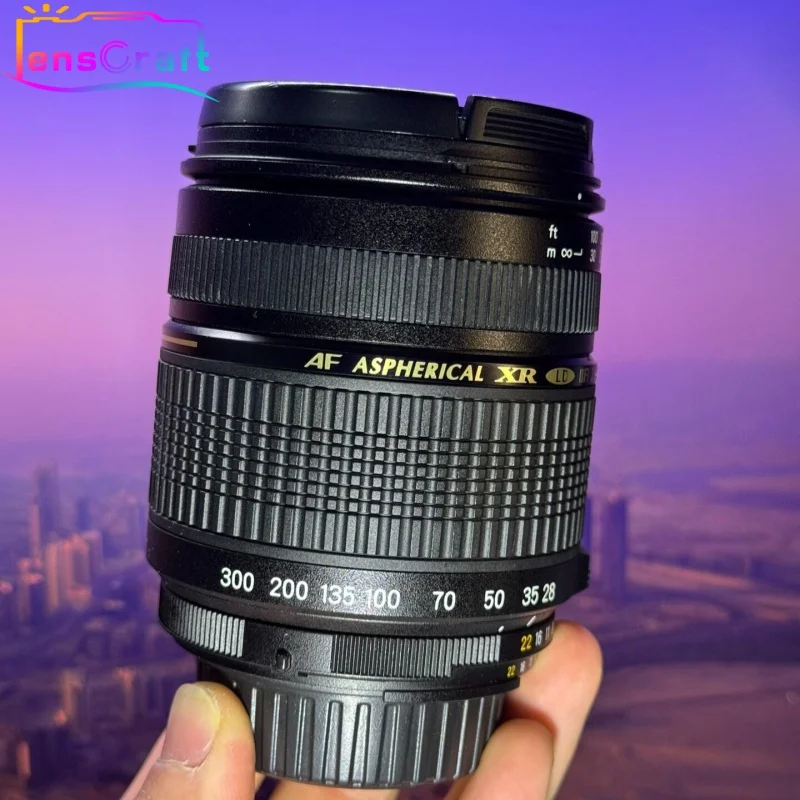 98% 새 제품 AF 28-300mm F3.5-6.3 XR Di LD Asp【IF】매크로 줌 렌즈(A06) 니콘 F 마운트용 탐론용
