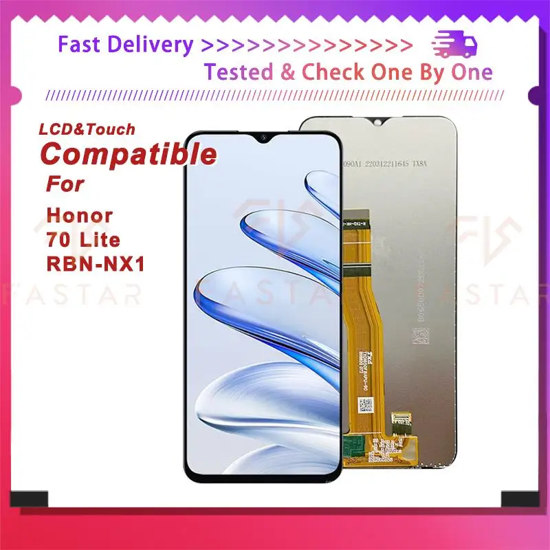 6.5Original For Huawei Honor 70 Lite 5G RBN-NX1 LCD Display Touch  Digitizer Assembly Replacement Phone Screen Honor 70Lite lcd