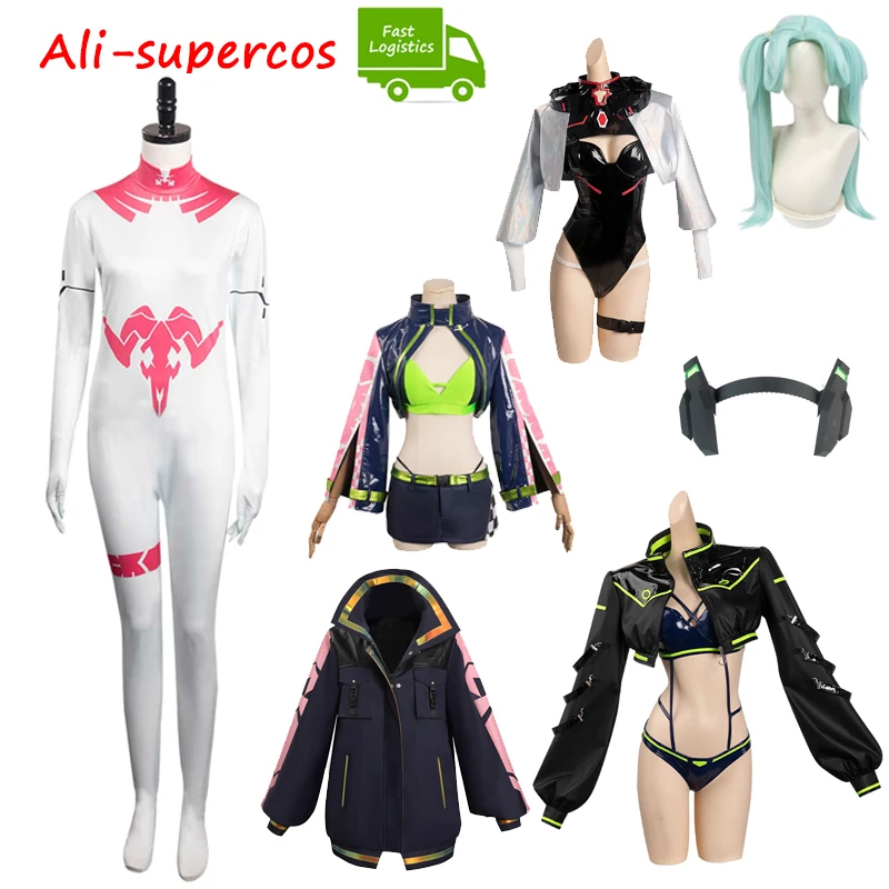 

Edgerunners Rebecca Cosplay Anime Costume Jumpsuit Outfits Fantasia Women Halloween Carnival Party Roleplay Disguise Suit
