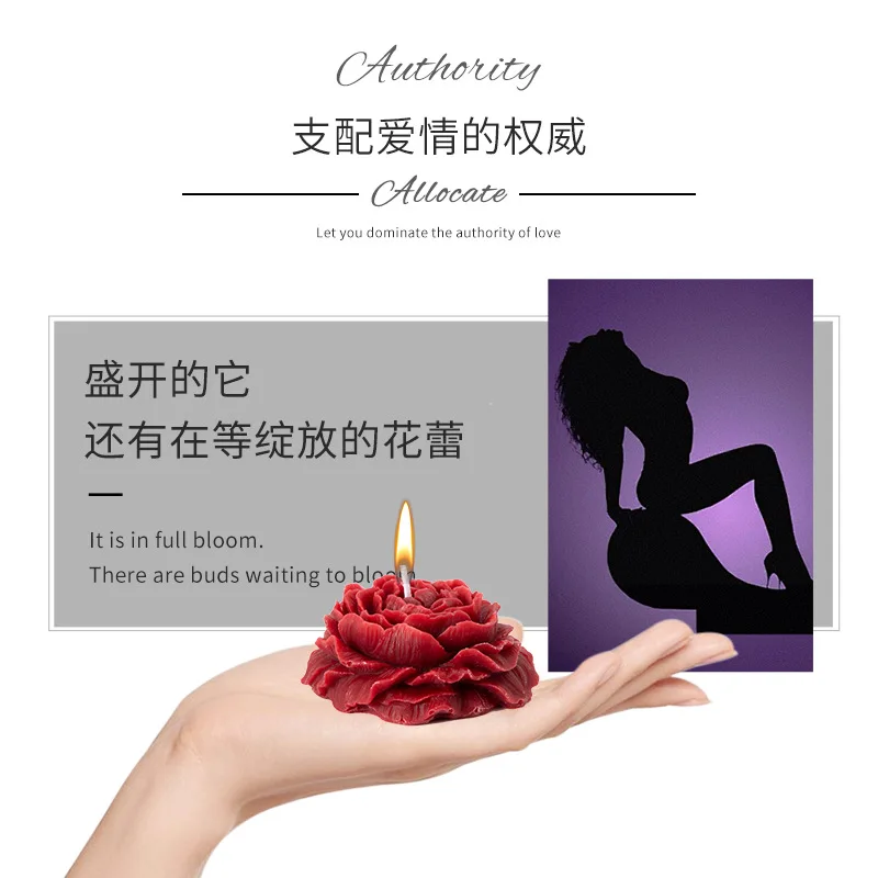 smSexy Wax Drip Couple Sex Low Temperature Peony Flower Fragrance Candle Adult Alternative Training Punishment an Engine of Tort