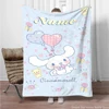 Custom Name Personalized Blanket Sanrio Kids Blanket Soft Fluffy Cinnamoroll Cartoon Warm Throw Quilt Blanket for Sofa Bedroom 5