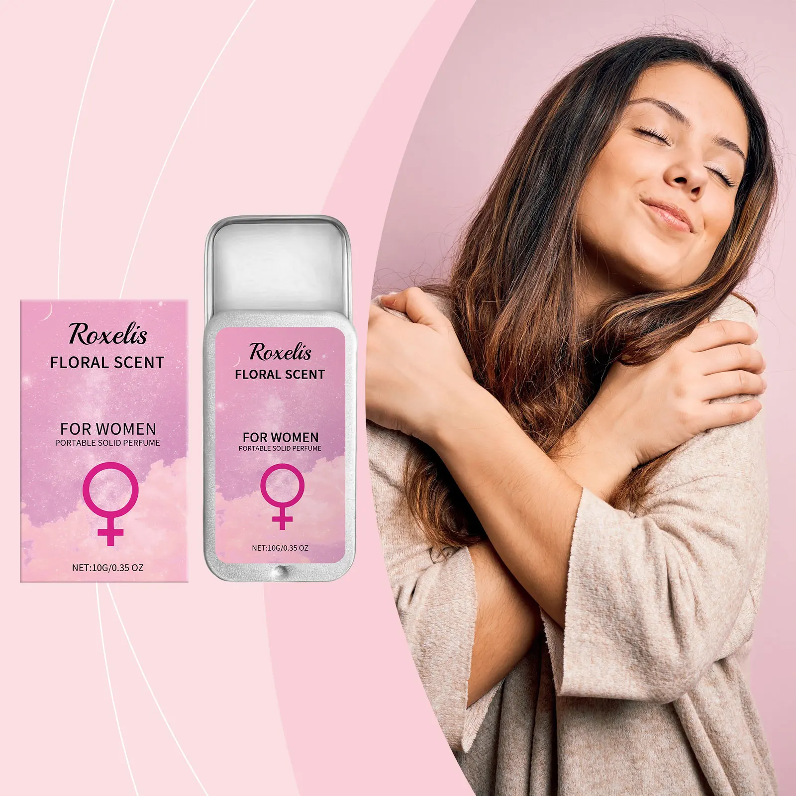 Roxelis Tragbares festes Parfüm für Damen, blumiger Duft, fester Parfümbalsam, ideal für unterwegs_voghion.com
