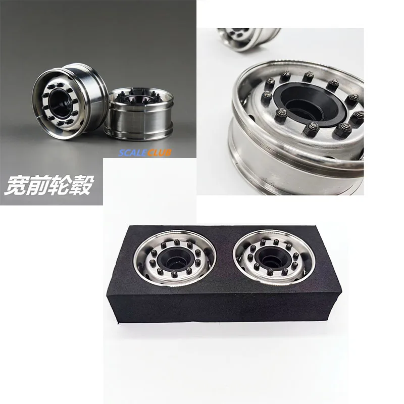 RC 1/14 Mud Head Universal Upgrade Metall-Vorderrad (breit und schmal) für Tamiya, Scania, MAN für Traktor-LKW DIY-Teile