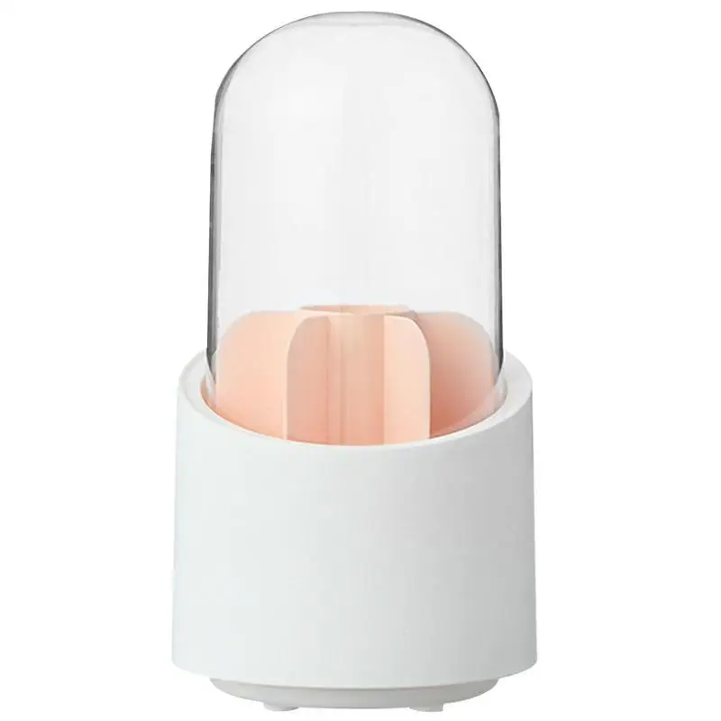 

Cosmetic Brush Holder 360 Rotating Lattice Space Dustproof And Makeup Brush Holders For Bathroom Countertop Desk Storage