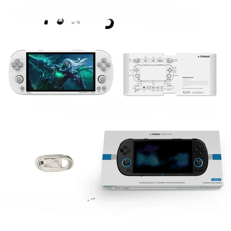 B-M Trimui Smart Pro Portable Retro Video Game 4.96 Inch Handheld Console 10000+ Game 5000mAh Mini Player 64/128/256GB