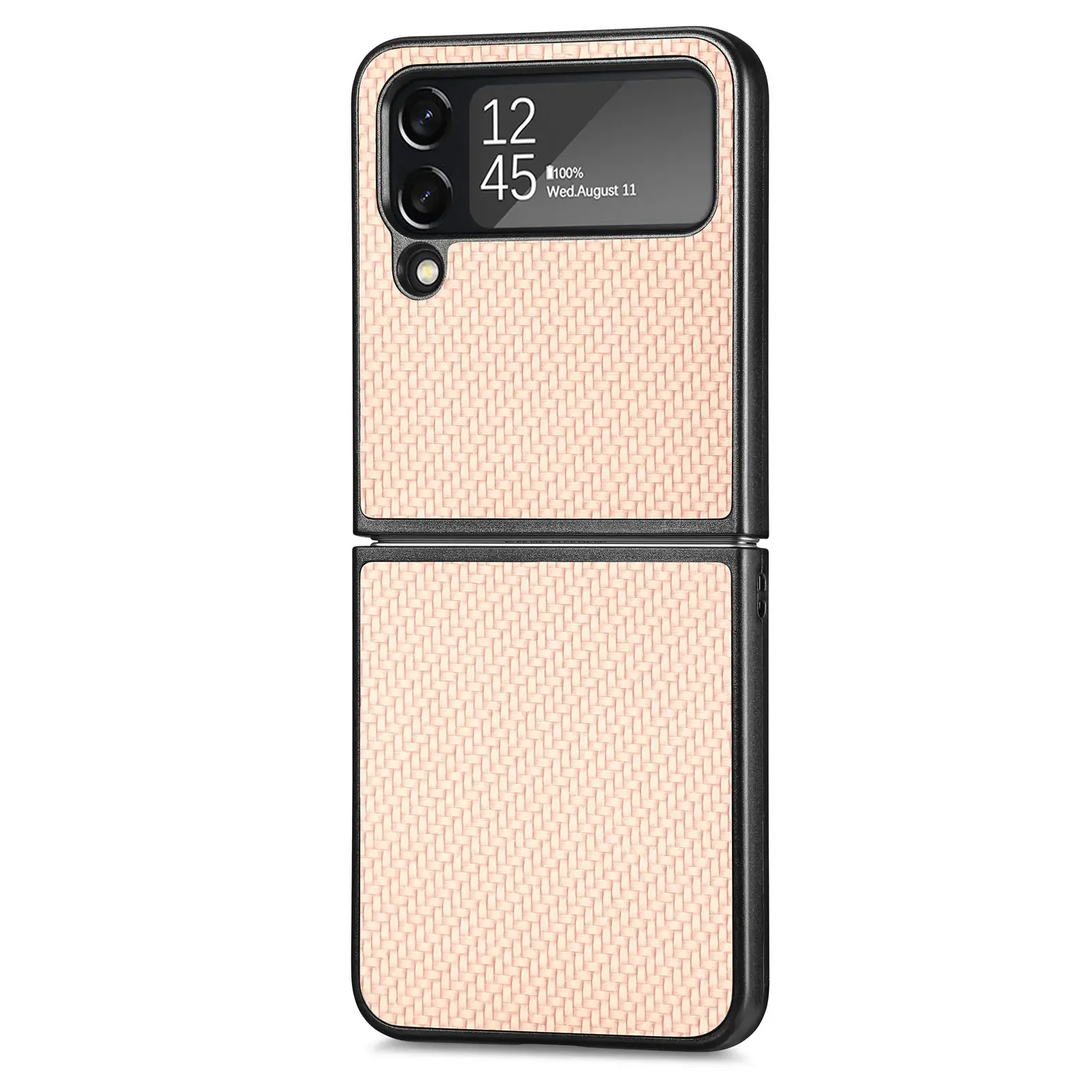 thumbnail image 1 of Funda de moda de fibra de carbono anticaída para Samsung Galaxy Z Flip 4 5 Flip5 Flip2 5G Flip4 Flip 3 2 Flip3, funda delgada protectora, 1 of 5