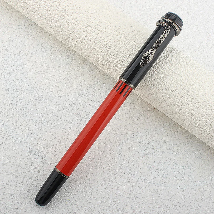 Luxury Metal  Black Metal Fountain Pen Fine Nib 0.5mm / Grey Clip Elegant Business Office Gift Pen 5