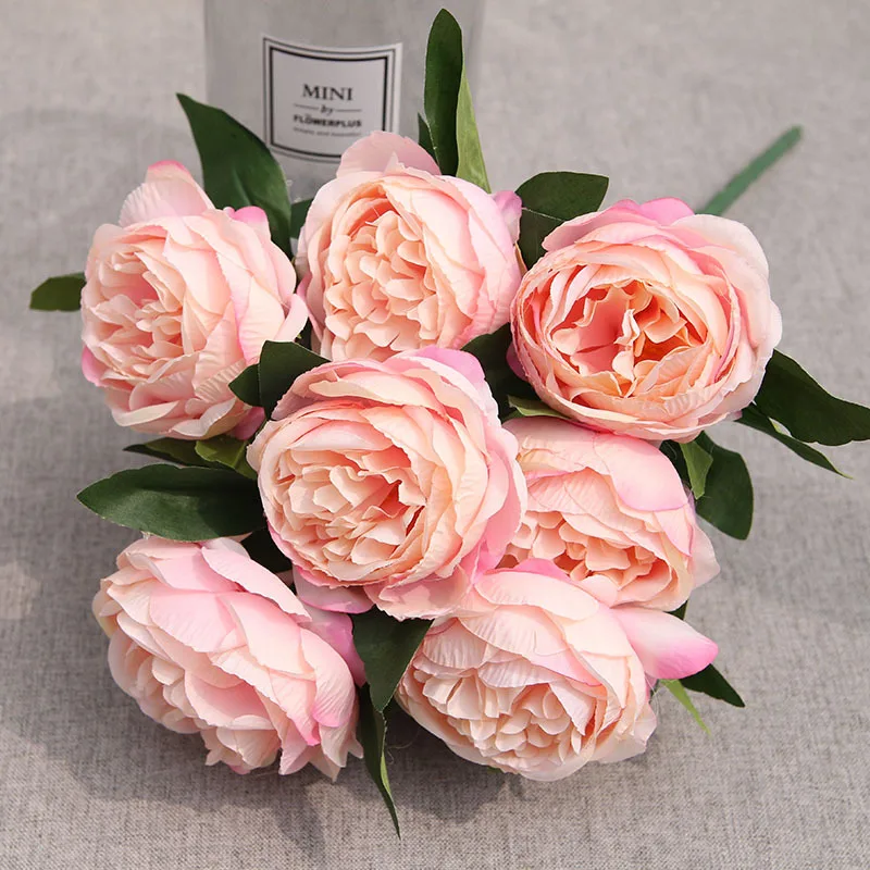 Elegant Burgundy Rose Bouquet - Artificial Floral Arrangement for Home Decor, Weddings, and Events