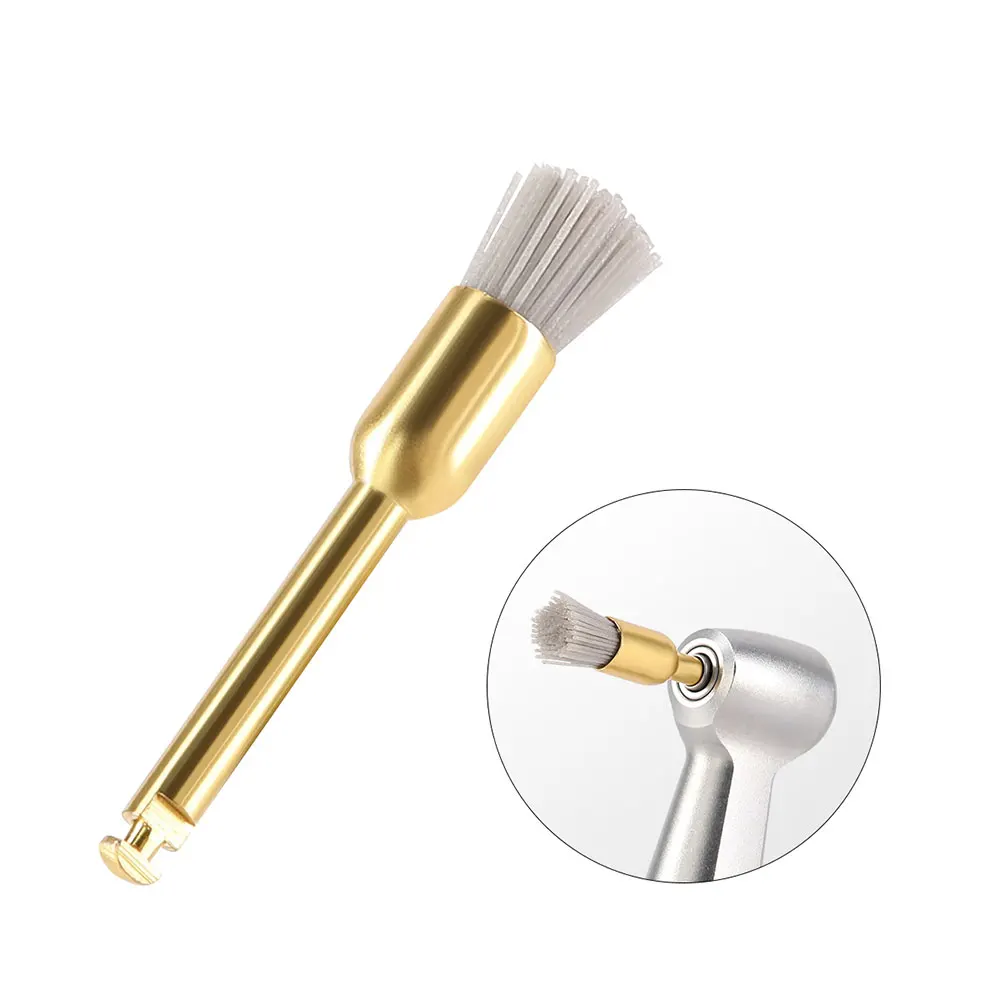 10 Stück AZDENT Dental-Polierbürsten aus Aluminiumoxid und Siliziumkarbid, Flache Scharfe Schalenform, Prophylaxe-Polierer für Winkelstücke – Detail 5