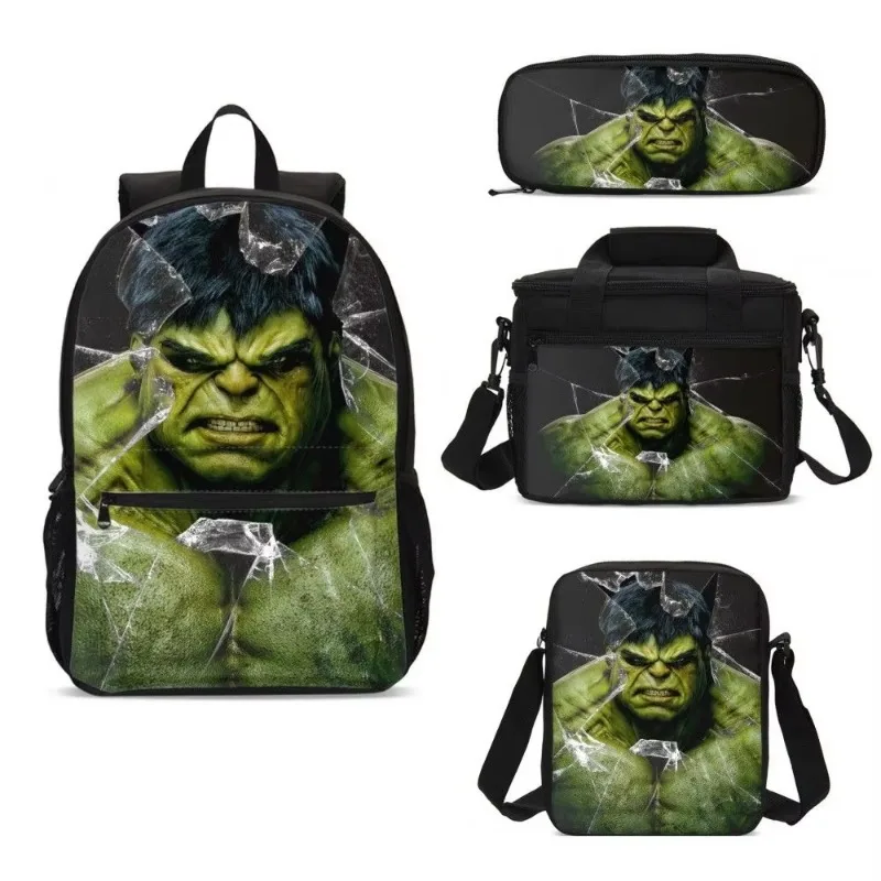 The Hulk Kids School Backpack Set Shoulder Bag Lunch Box Crossbody Bag Pencil Case 6