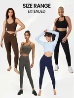 Solid Color Front Cross Waist Sports Pants Elastic Breathable Yoga Pants Suitable For Gym Exercise And Daily Wear Plus Size Pant - Image 6