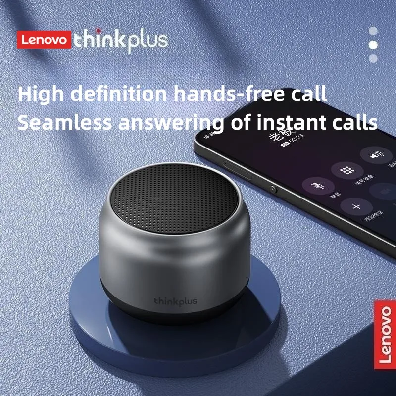 Lenovo K30 wireless Bluetooth speaker with bass emulates the metal texture of car interior and outdoor waterproof portability 5
