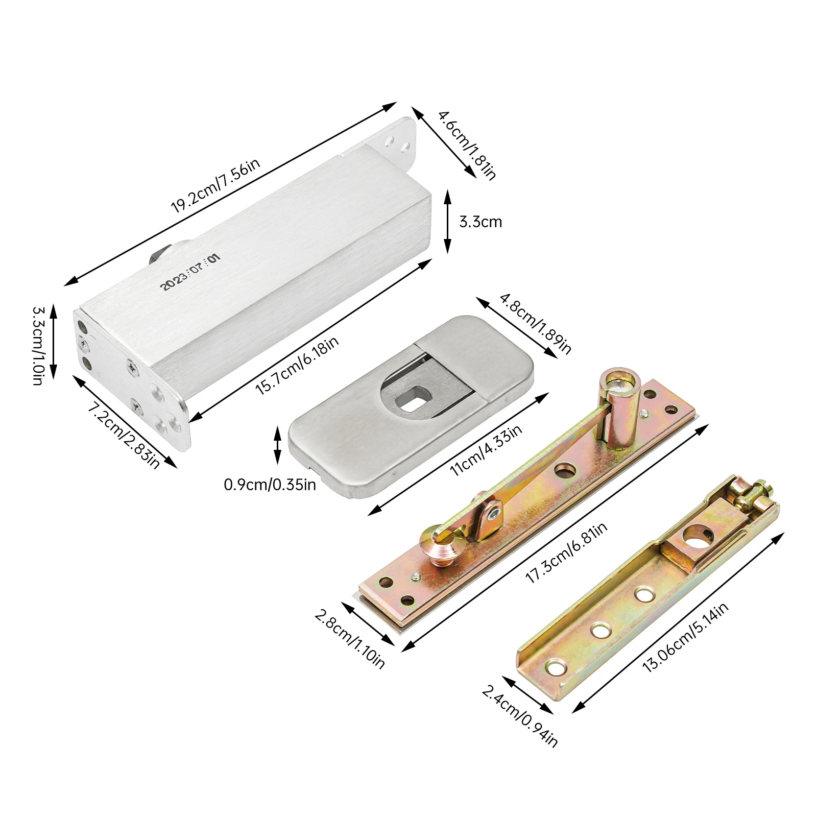 Door Closer Safety Invisible Self Closing Door Hinges Stainless Steel Hidden Pivot Hinge for Home Office Wood & Metal Doors