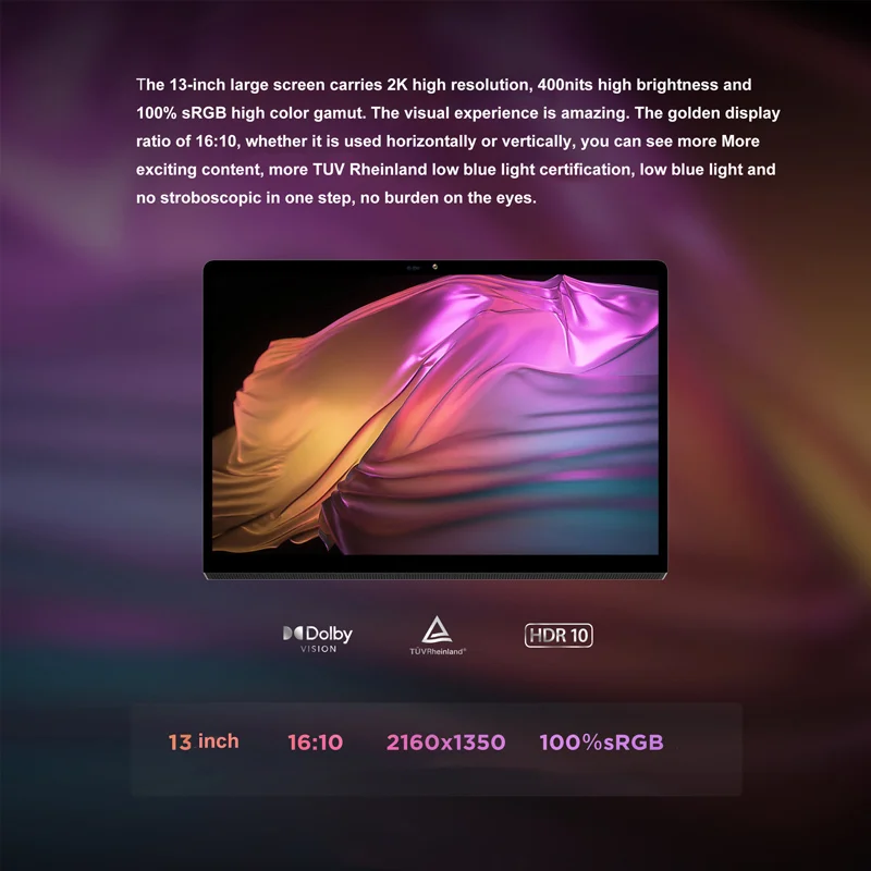 Lenovo Yoga Pad Pro Tablet 8GB 256GB ROM 13 Inch 2K LTPS LCD Screen Snapdragon 870 Octa Core HDMI In 10200mAh Battery Android 11
