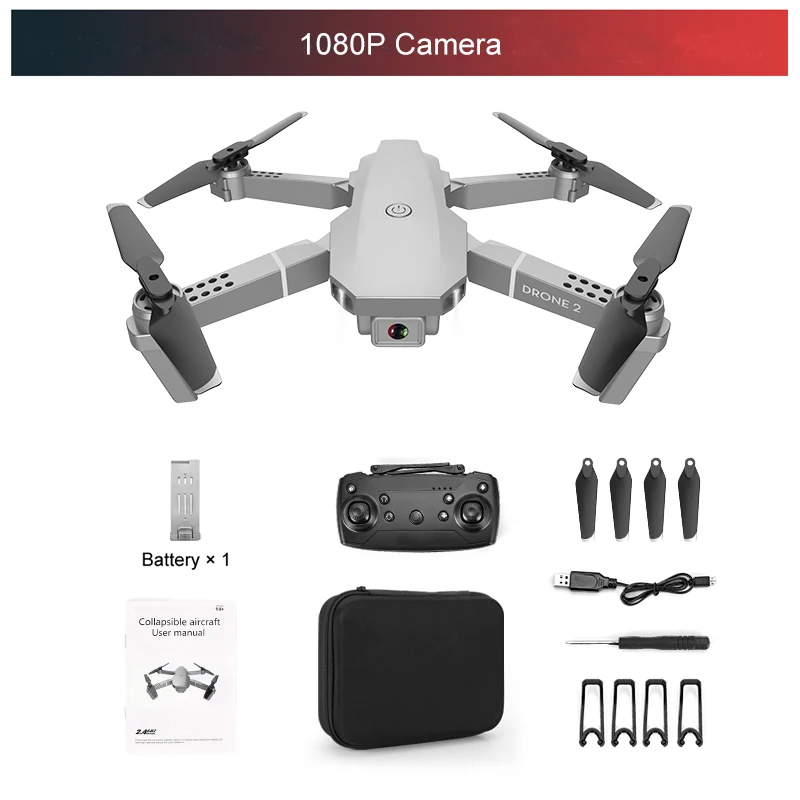 E68 Pro Mini RC Drone 4K HD Professional Camera Wifi FPV Air Pressure Altitude Hold Mode Foldable Quadcopter Toy Kid's Gift rc quadcopter with camera RC Quadcopter