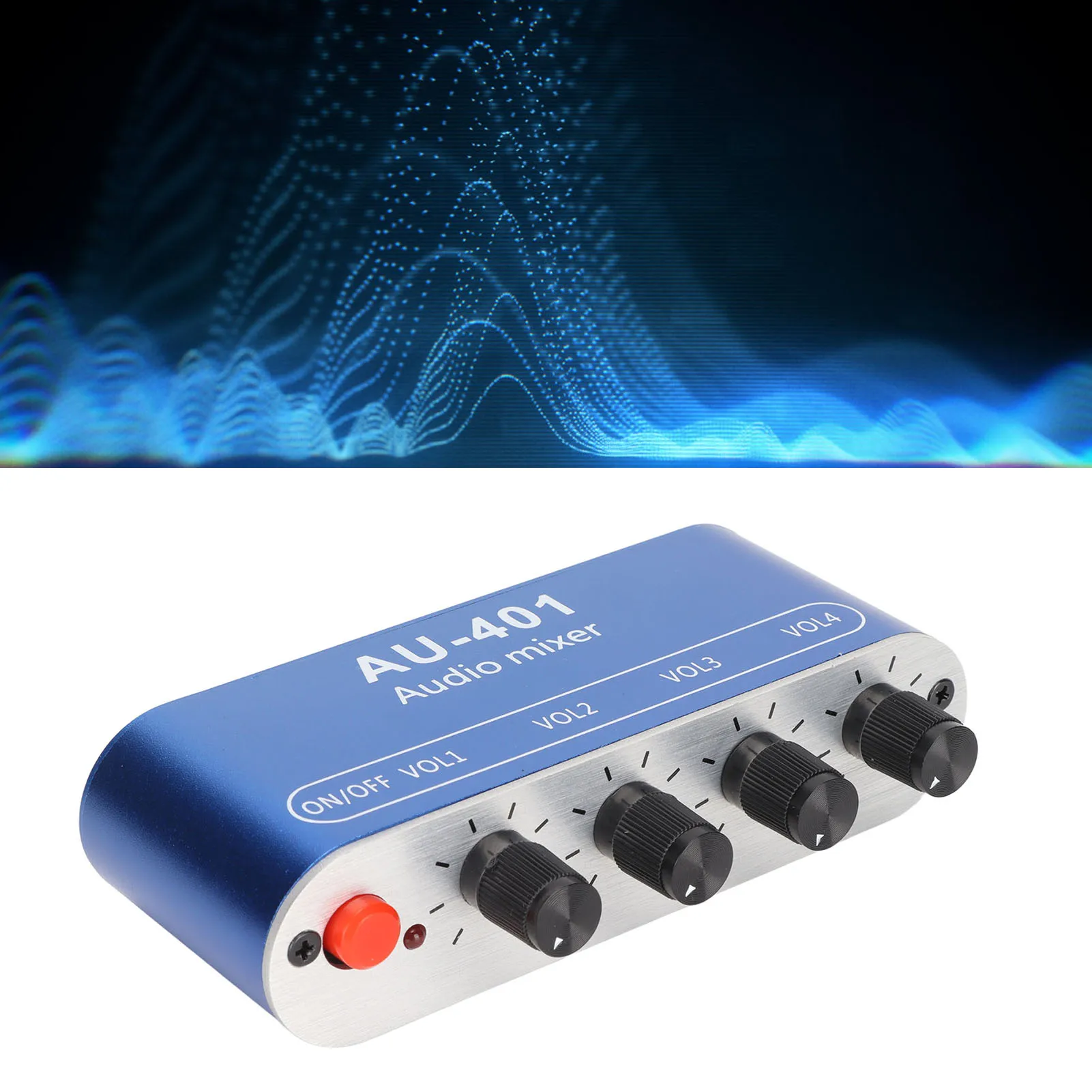 Audio Mixer Mini Stereo Mixer 4 in 1 Out For PC Laptop