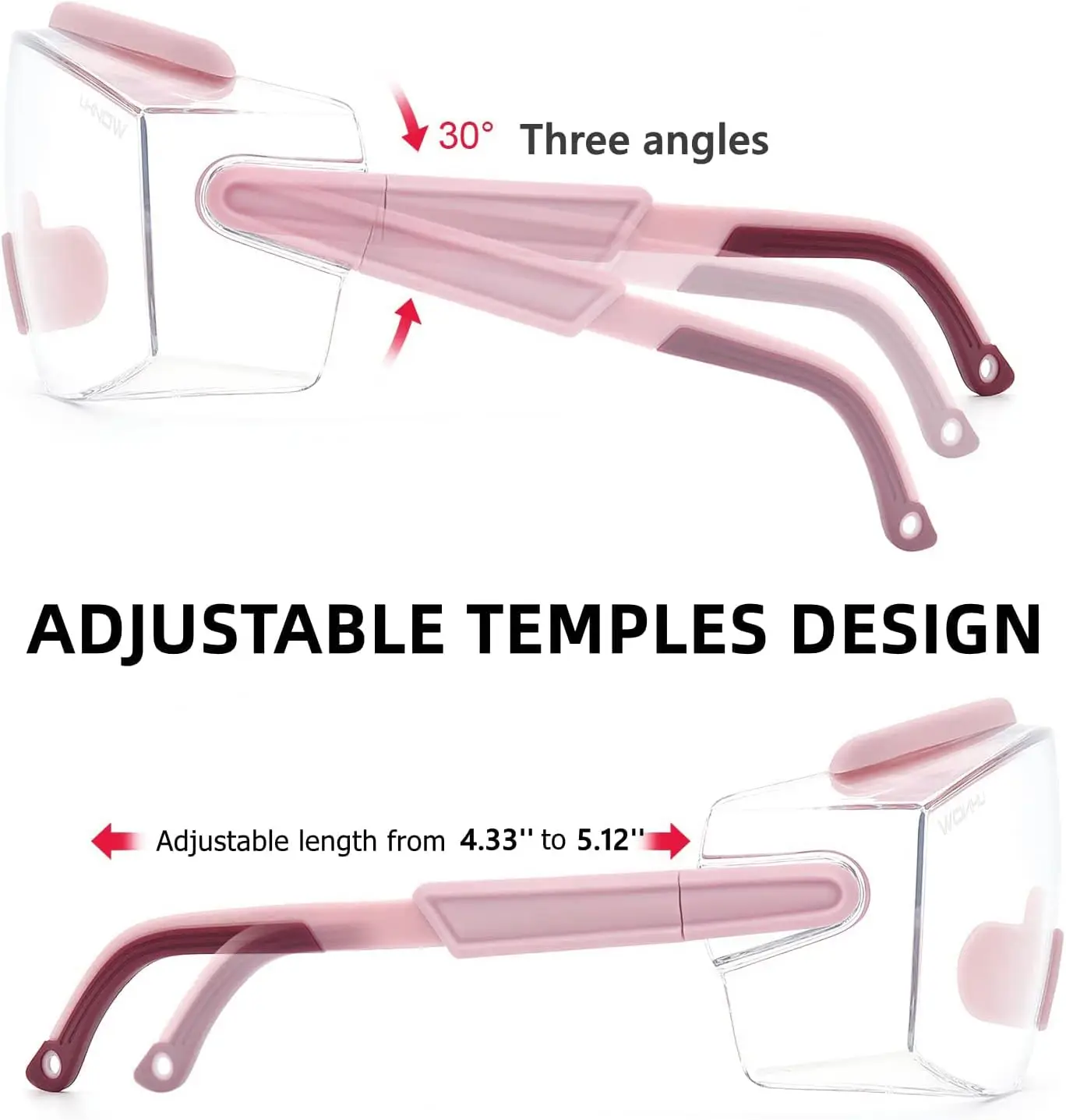 Lot de 5 Lunettes de Sécurité Industrielles Anti-Chocs UV Coupe-Vent
