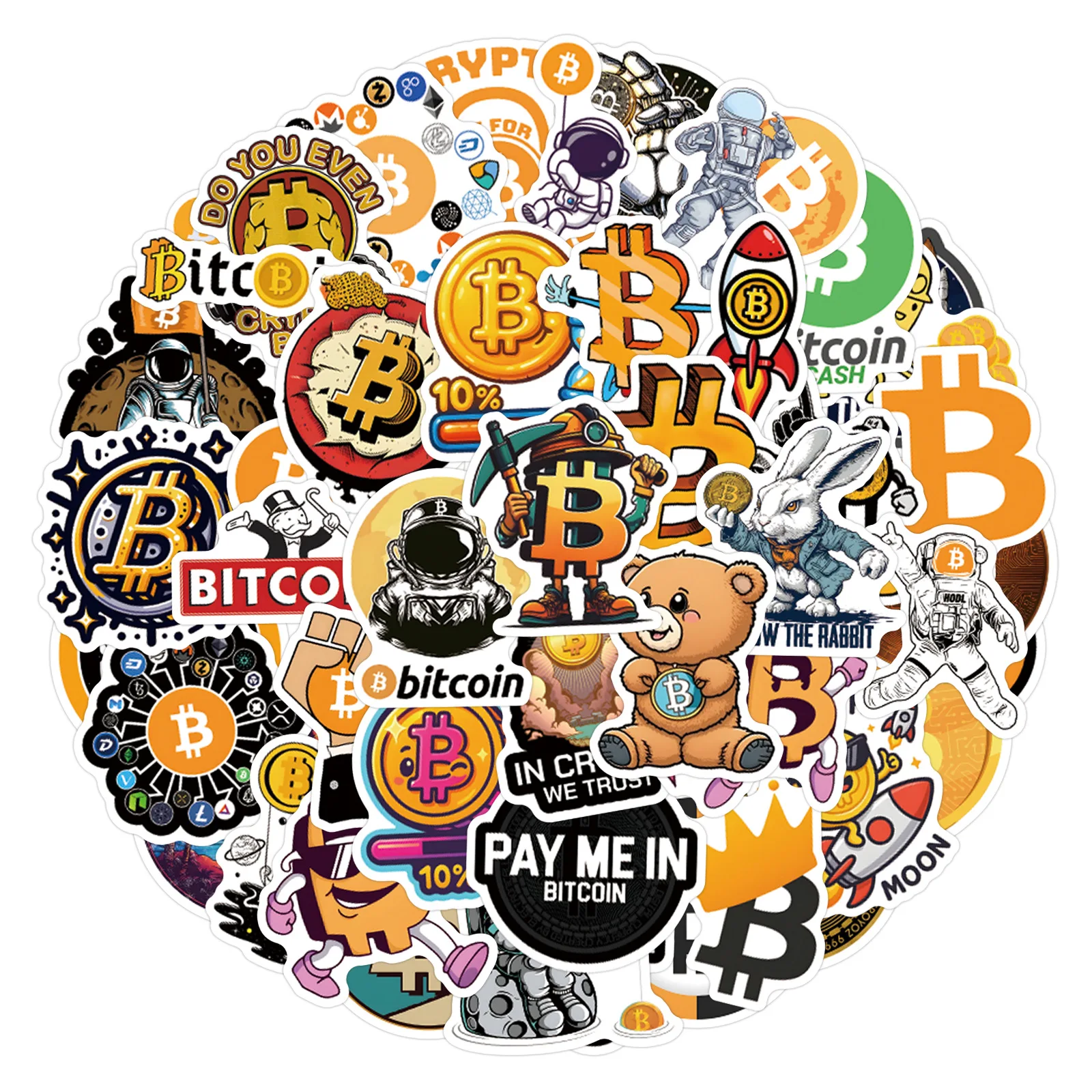 60PCS Bitcoin Digital Virtual Currency Waterproof Cartoon Stickers  Decoration Notebook Mobile Guitar Water Cup Suitcase Graffiti - AliExpress