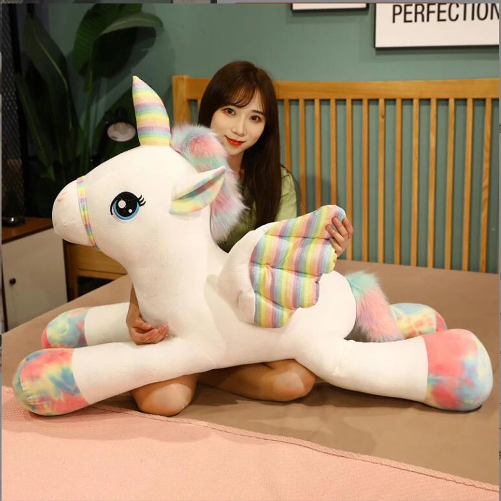 Girl Heart Unicorn Sleeping Pillow Stuffed Children Plush Toy Birthday Gift