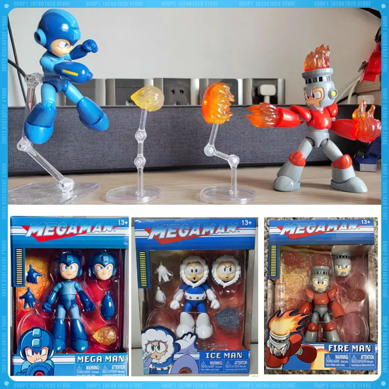 

Originate 1/12 Rockman Jada Toys Rockman Flame Man Frozen Man First Wave Anime Action Figure Statue Model Toy Collection Gift