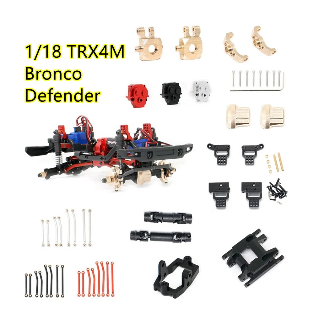

TRX4M Metal CVD Steering Cup Gearbox Mount Shock Bracket Rod For 1/18 RC Car Traxxas TRX4-M BRONCO DEFENDER