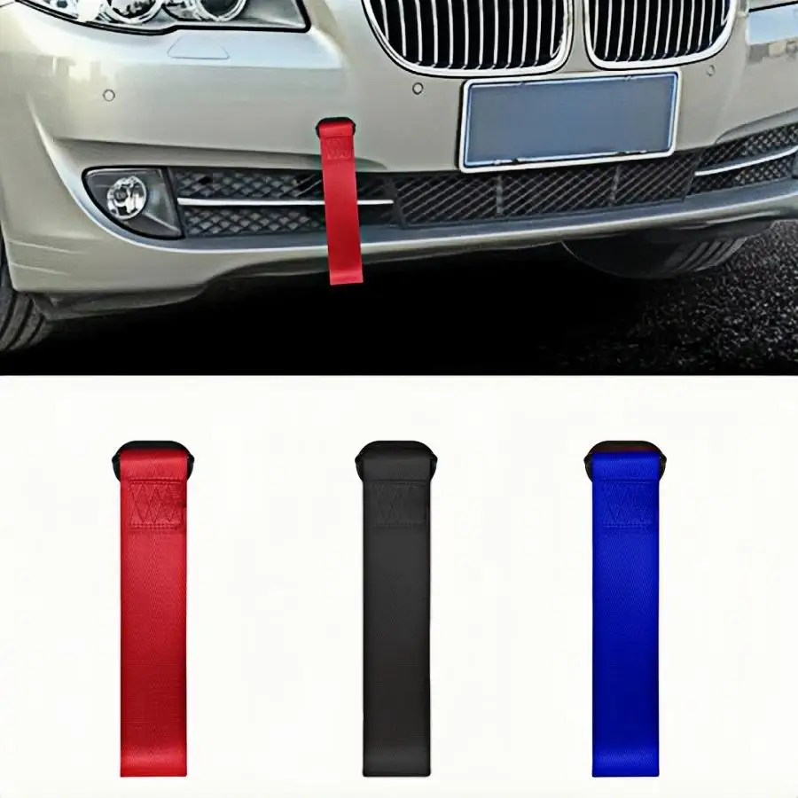 Hohe Festigkeit Auto Farbe Anhänger Abschleppgurt Gürtel Abschleppseil Aufkleber Band Auto Dekorationen Aufkleber Anhänger Seile Stoßstange Abschleppgurt – Detail 1