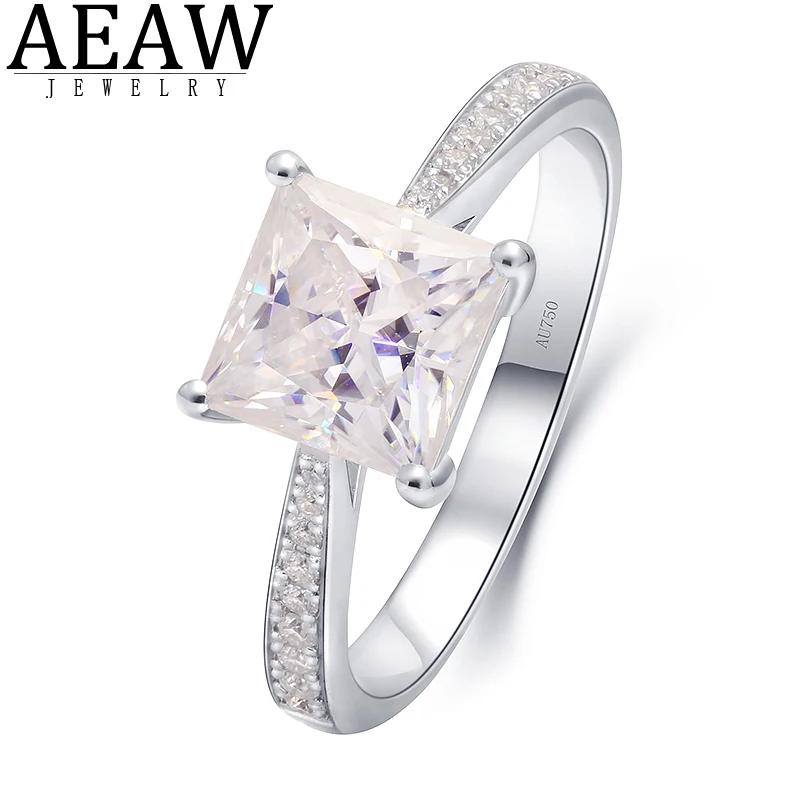 Anillo Allegra Solitario Americano Con Circonita En Oro Blanco 9 Kilat