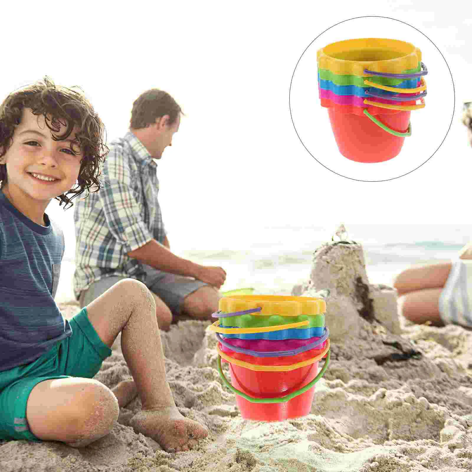 

Children Beach Toys Summer Toys Kids Seaside Silicone Sand Collection Bucket Digging Sand Tools Beach Toys