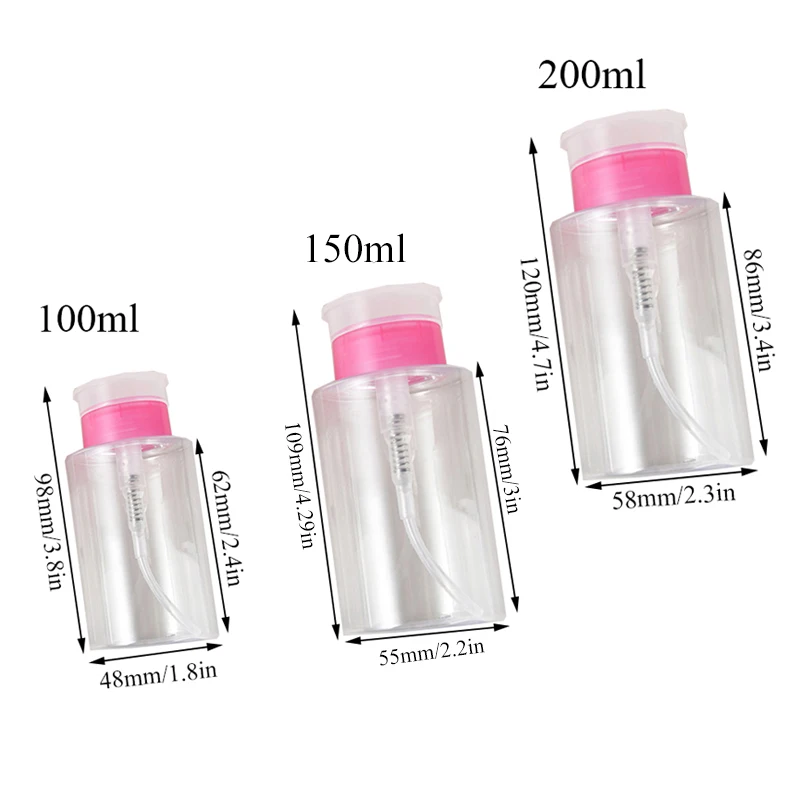 100/200ML Transparent Soap Empty Pump Bottle Gel Shampoo Toner Dispenser Portable Liquid Storage Container Bathroom Accessories images - 6