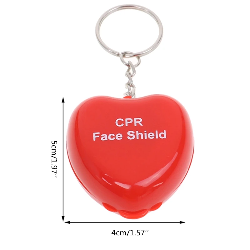 CPR Face Shield Mask Keychain Keying Emergency CPR Face Pocket Mask for First Aid Training Outdoor Travel R66E