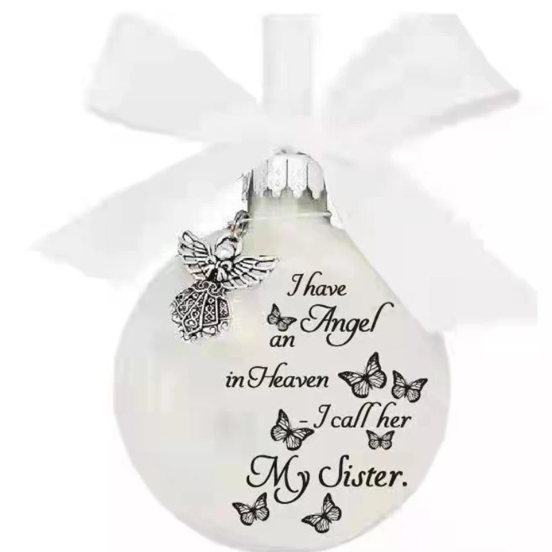 Angel in Heaven Christmas Ornament Durable Memorial Ornament Angel in Heaven Decor Sister Brother Father Mom Memorial Orna