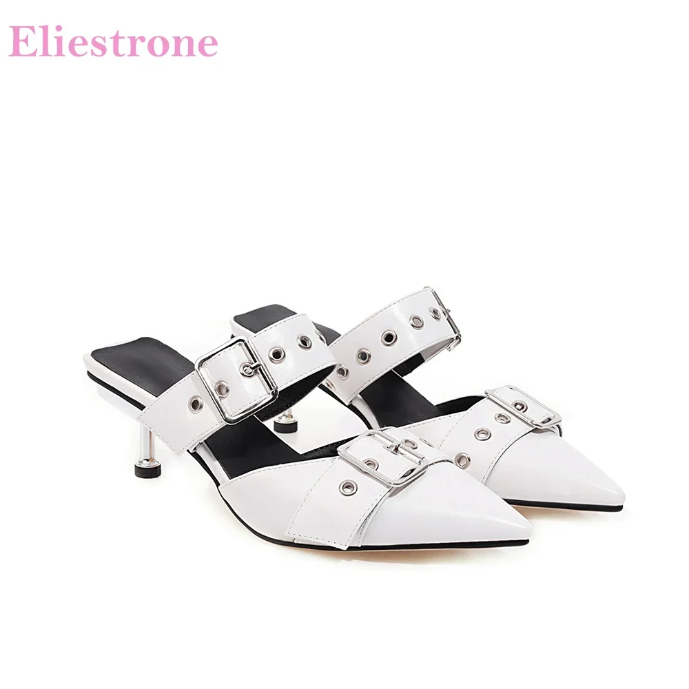 Women Slingback Sandals Buckle High Heel Lady Party Shoes Plus Big Size 43 45 48