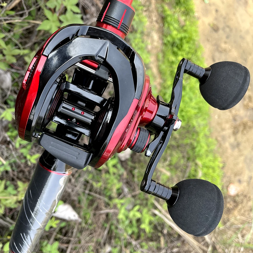 

Pike Baitcast Reel 15KG Max Drag 8+1 Bearing Gear Ratios 6.4:1 Carbon Frame Freshwater Saltwater Fishing Wheel Baitcasting Reels