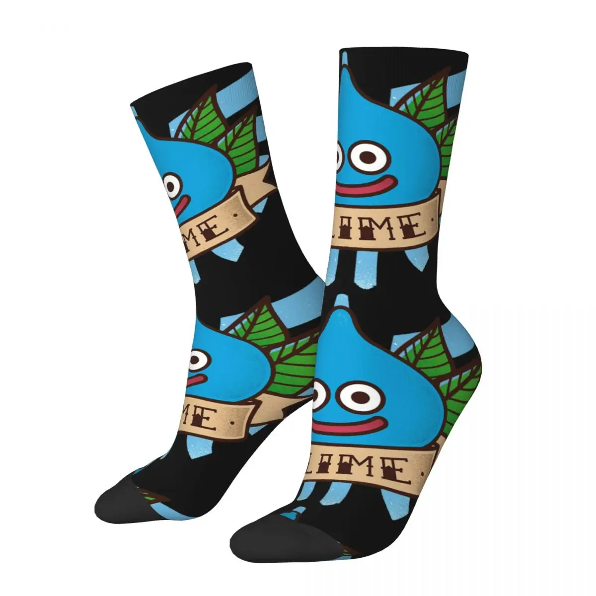Divertente Calzino Pazzo Per Uomo Slime Quest Tatuaggio Tradizionale Hip Hop Harajuku Dragon Quest Game Happy Printed Boys Crew Sock