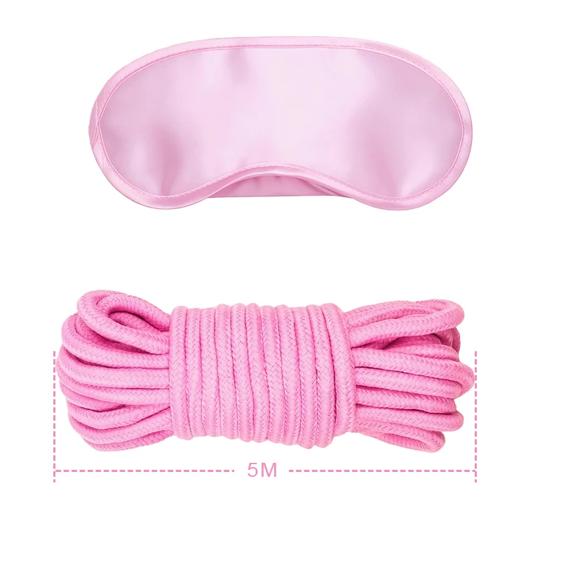 Articoli per adulti Set sexy in pelle e peluche Manette Benda per sculacciate Fruste morbide Corda di cotone Giochi di coppia Attrezzatura bondage_voghion.com