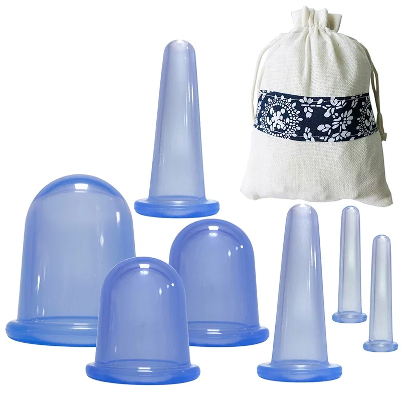Silicone Anti Cellulite Cup Vacuum Massage suction Cups 2 4 7Pcs/Set Body Pain Relief Roller Manual Suction Cups Cupping Therapy