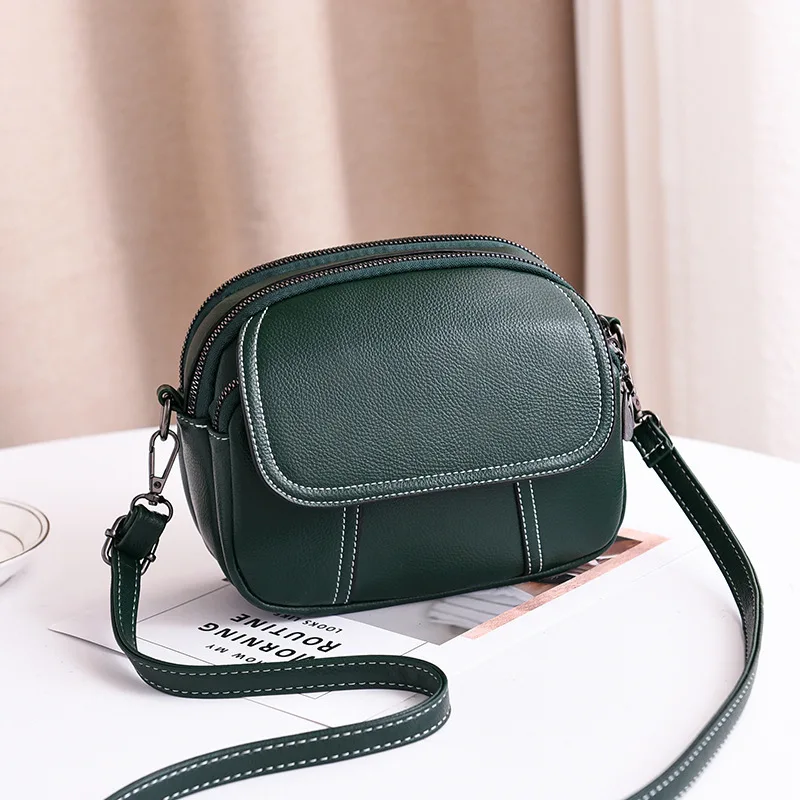 Fashion new women's shoulder bag simple leather messenger bag high quality female phone crossbody bag small handbag