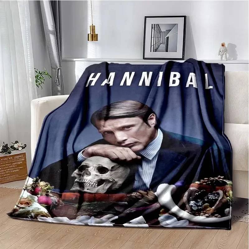 

3D Mads Mikkelsen Actor Star Soft Plush Blanket Flannel Autumn and Winter Warm Throw Blanket Bedroom Bed Sofa Picnic Blanket