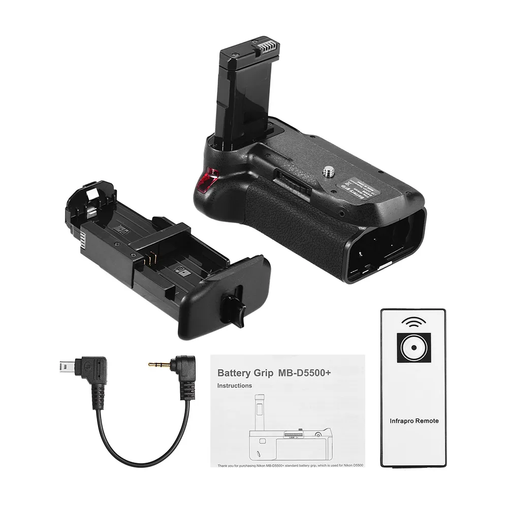 Camera Grip Vertical Battery Grip Holder For D5500 D5600 DSLR Camera EN-EL 14 Battery Powered with IR Remote Control Camera Battery Handle Grip Camera Hand Grip