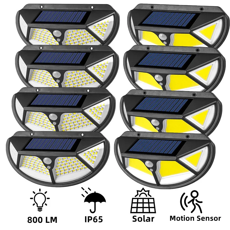 Solar Street Light Outdoor Solar Motion Sensor 3 Working Modes Lights IP65 Waterproof Solar Security Lamp for Yard Garage Deck solar light bending outdoor waterproof solar street light safety motion sensor light suitable for deck courtyard front door path