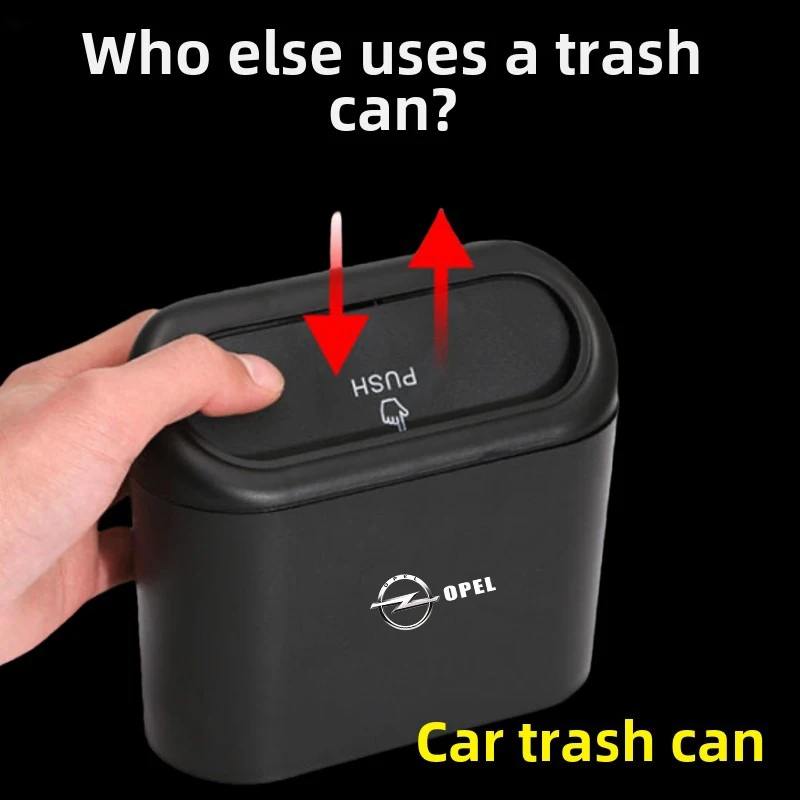 Suspended car garbage bin, storage box, ABS square press garbage bin For Opel Astra H G J Insignia Mokka Zafira Corsa Vectra