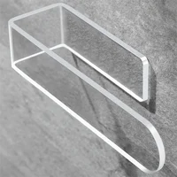 U Shape Bathroom Acrylic Towel Bar Hand Towel Holder Self Adhesive Towel Rack For Bathroom Wall Mounted Transparent Towel Hanger 1