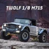 TWOLF 1/8 M715 High Simulation Climbing Car RC Remote Control Model Toy Car Kit Version All Metal CNC 1